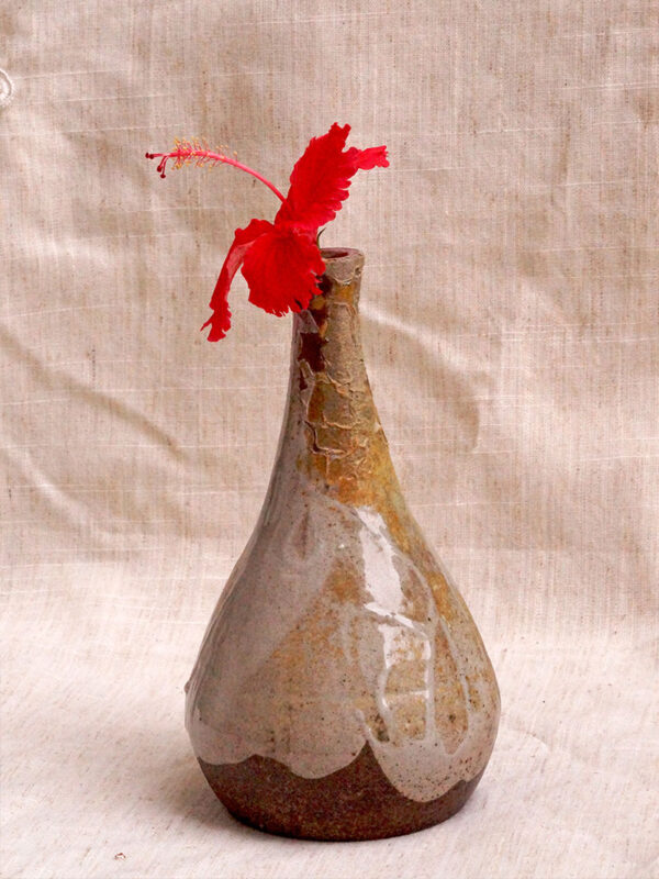 Textured long neck Vase